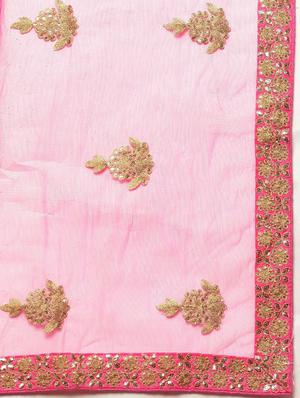 self design embroidered saree with blouse - 17258888 - Standard Image - 4