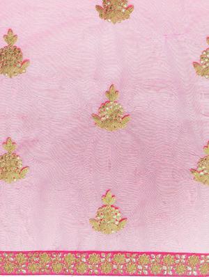 self design embroidered saree with blouse - 17258888 - Standard Image - 5
