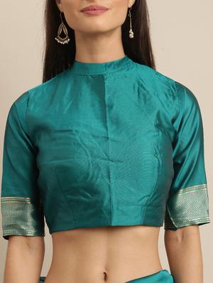 self design banarasi saree with blouse - 17258902 - Standard Image - 3