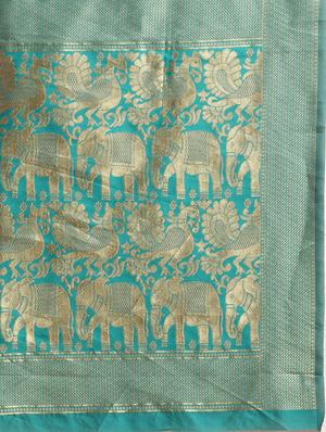 self design banarasi saree with blouse - 17258902 - Standard Image - 5
