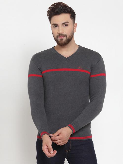 grey striped pullover - 17260187 - Very Small Image - 1
