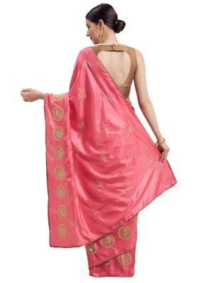 solid embroidered saree with blouse - 17260349 - Standard Image - 2
