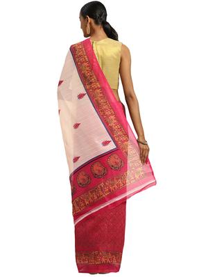 ethnic motif printed saree with blouse - 17260383 - Standard Image - 2