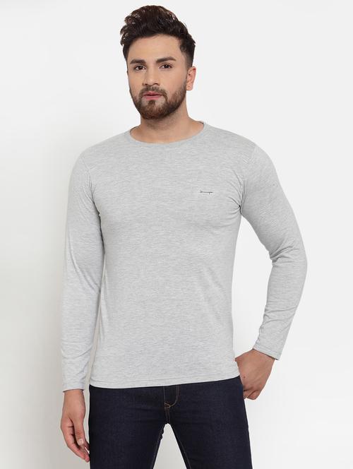 grey solid t-shirt - 17260395 - Very Small Image - 1