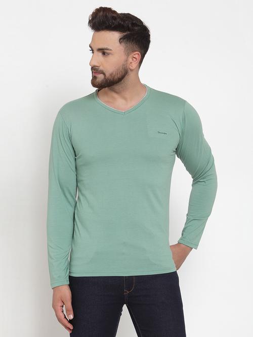 green solid t-shirt - 17260401 - Very Small Image - 1