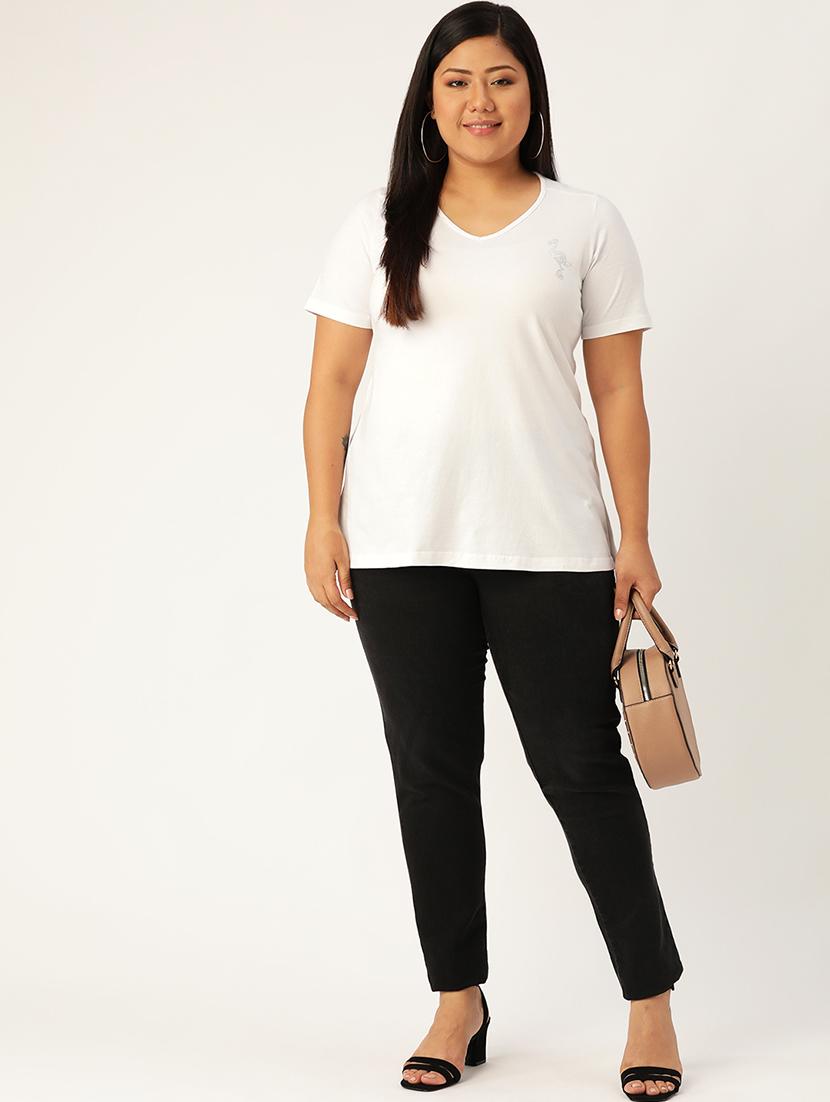 v neck plus tee - 17260555 - Zoom Image - 4