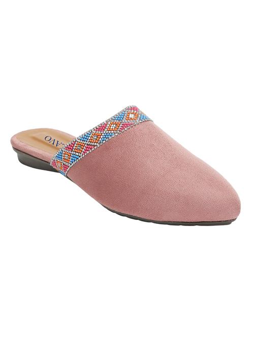 pink suede slip on jutis & mojaris - 17260696 - Very Small Image - 1