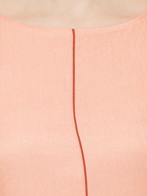 embroidered detail high low sheath dress - 17260827 - Standard Image - 5