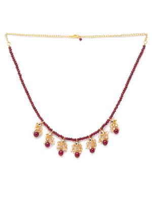 gold metal statement necklace - 17260948 - Standard Image - 2