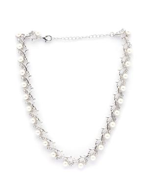 silver metal statement necklace - 17260970 - Standard Image - 2