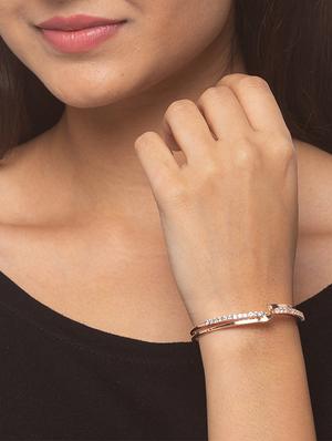 pink metal cuffs bracelet - 17261011 - Standard Image - 4