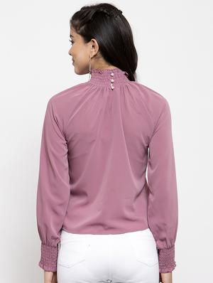 pearl embellished key hole neck top - 17261778 - Standard Image - 3