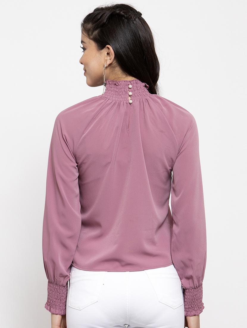 pearl embellished key hole neck top - 17261778 - Zoom Image - 3