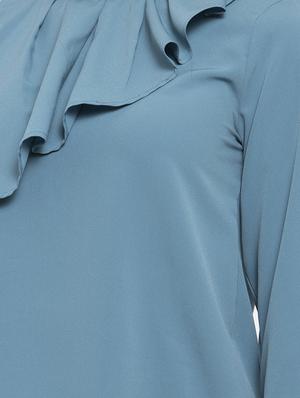 ruffle detail round neck top - 17261780 - Standard Image - 5