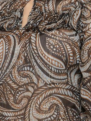 frill detail mandarin neck top - 17261783 - Standard Image - 5