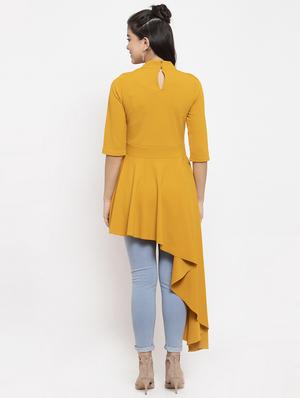 frill detail high-low top - 17261793 - Standard Image - 3