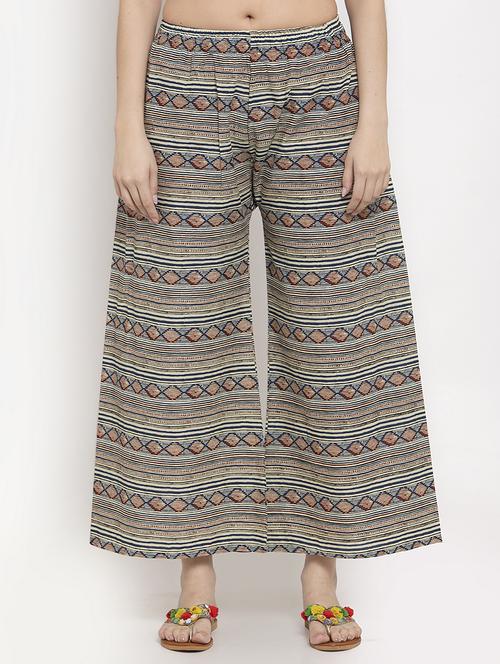 mid rise printed palazzo - 17262065 - Standard Image - 1