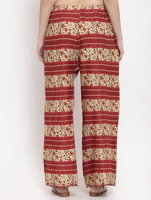 mid rise printed palazzo - 17262076 - Standard Image - 3