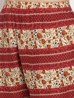 mid rise printed palazzo - 17262076 - Standard Image - 5