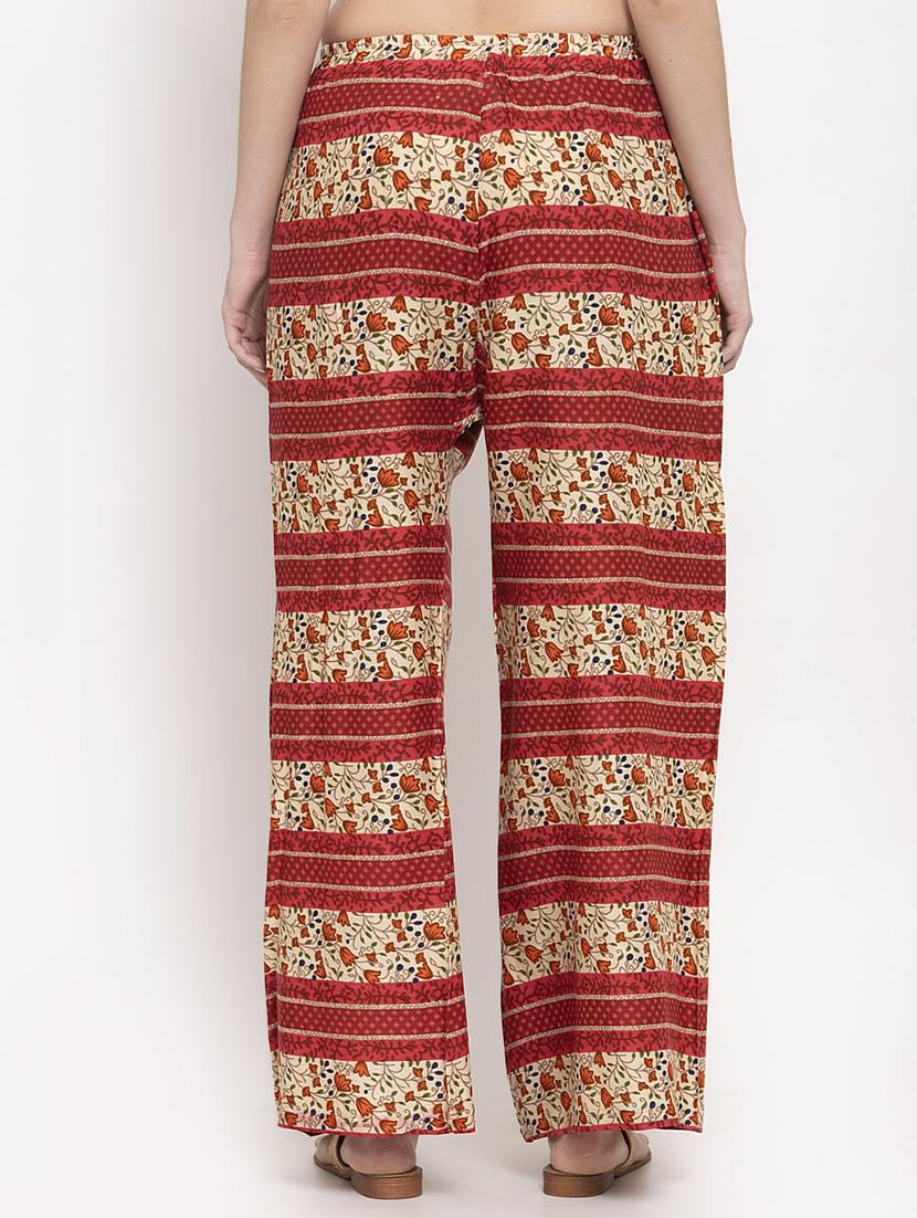 mid rise printed palazzo - 17262076 - Zoom Image - 3