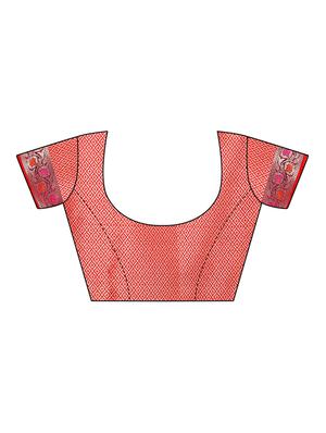 paisley bordered saree with blouse - 17262220 - Standard Image - 3