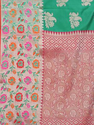 paisley bordered saree with blouse - 17262220 - Standard Image - 4
