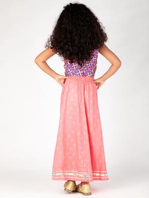 pink rayon maxi skirt - 17262448 - Standard Image - 2