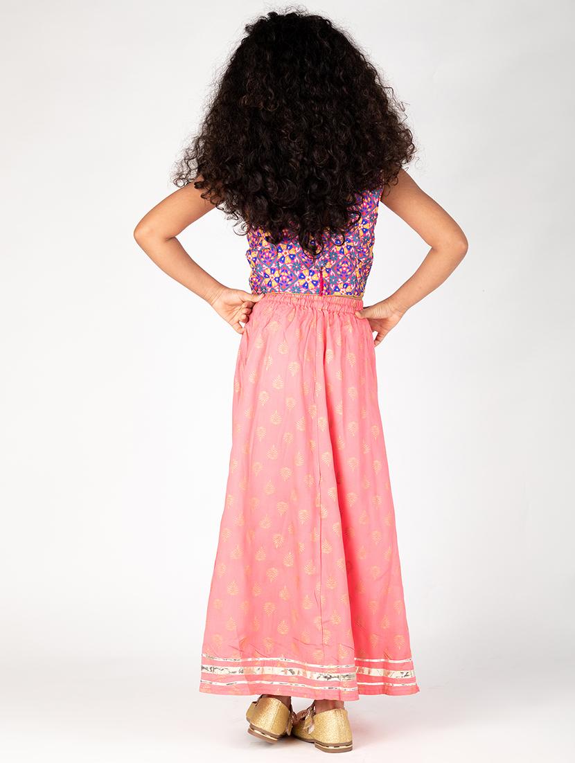 pink rayon maxi skirt - 17262448 - Zoom Image - 2