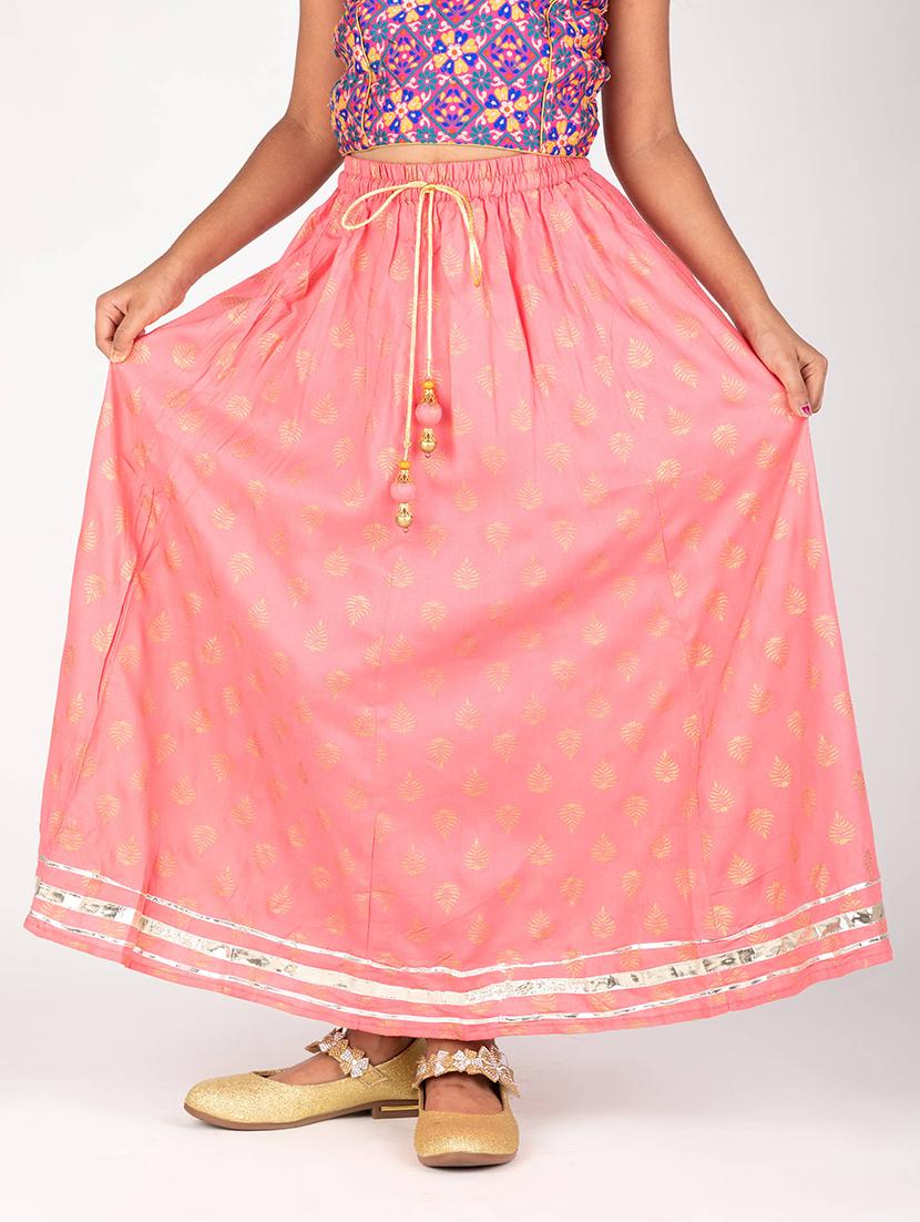 pink rayon maxi skirt - 17262448 - Zoom Image - 3
