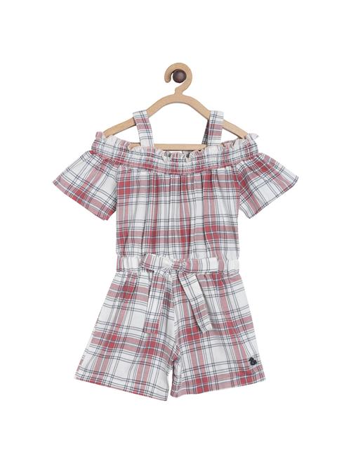 red cotton playsuits jump suit - 17262595 - Standard Image - 1