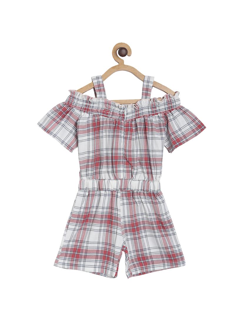 red cotton playsuits jump suit - 17262595 - Zoom Image - 2
