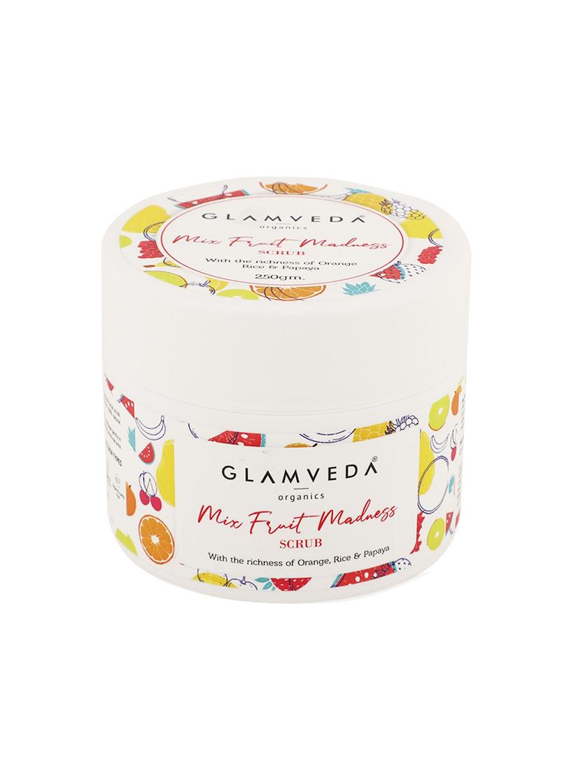 glamveda mix fruit tan removal scrub | 250 g| all skin type| paraben free - 17262662 - Zoom Image - 2
