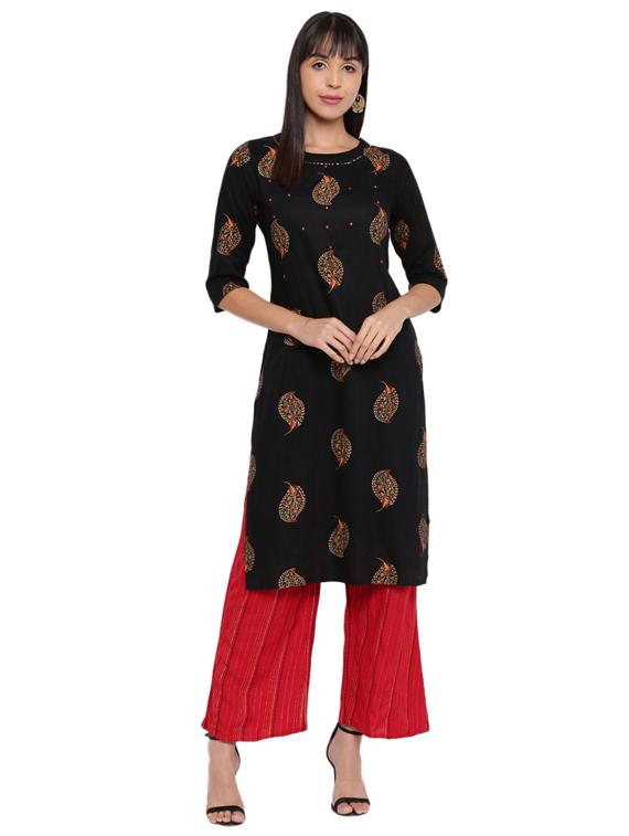 paisley kurta palazzo set - 17262697 - Zoom Image - 1