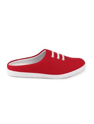 red canvas slip on slipons - 17262720 - Standard Image - 2