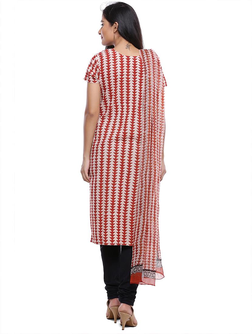 printed churidaar unstitched suit - 17262757 - Zoom Image - 3