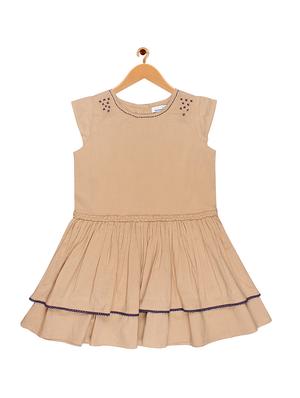 brown cotton frock - 17262824 - Standard Image - 2