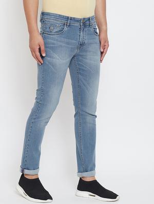 blue light washed denim jeans - 17263451 - Standard Image - 3