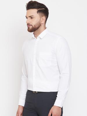 white solid formal shirt - 17263517 - Standard Image - 2