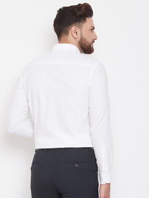 white solid formal shirt - 17263517 - Standard Image - 3