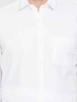 white solid formal shirt - 17263517 - Standard Image - 5