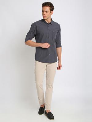 grey checkered casual shirt - 17263623 - Standard Image - 4