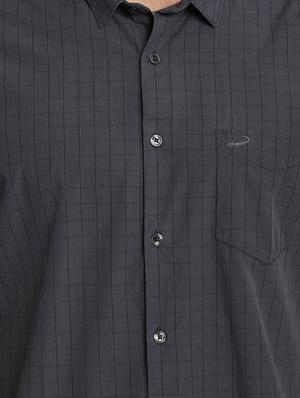 grey checkered casual shirt - 17263623 - Standard Image - 5