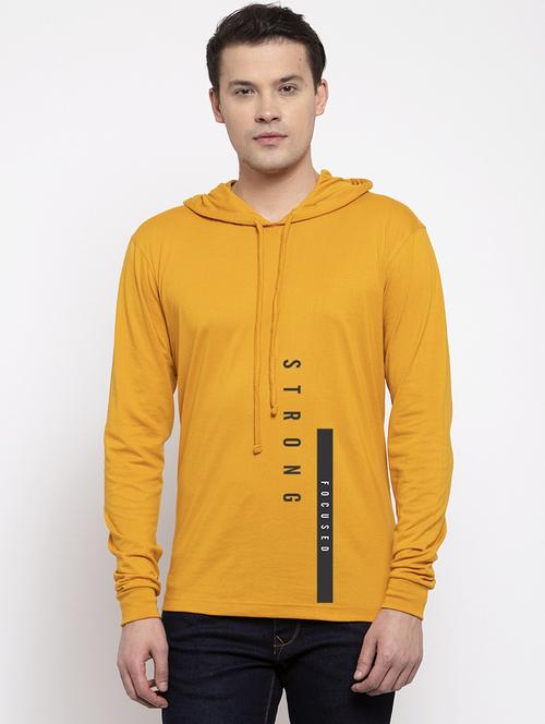 mustard front print t-shirt - 17263813 - Standard Image - 1