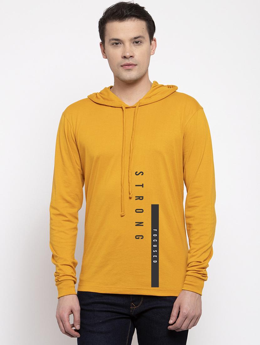 mustard front print t-shirt - 17263813 - Zoom Image - 1