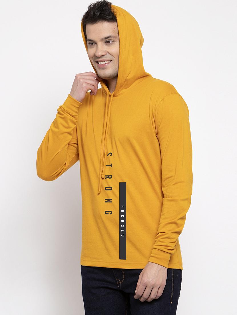 mustard front print t-shirt - 17263813 - Zoom Image - 2