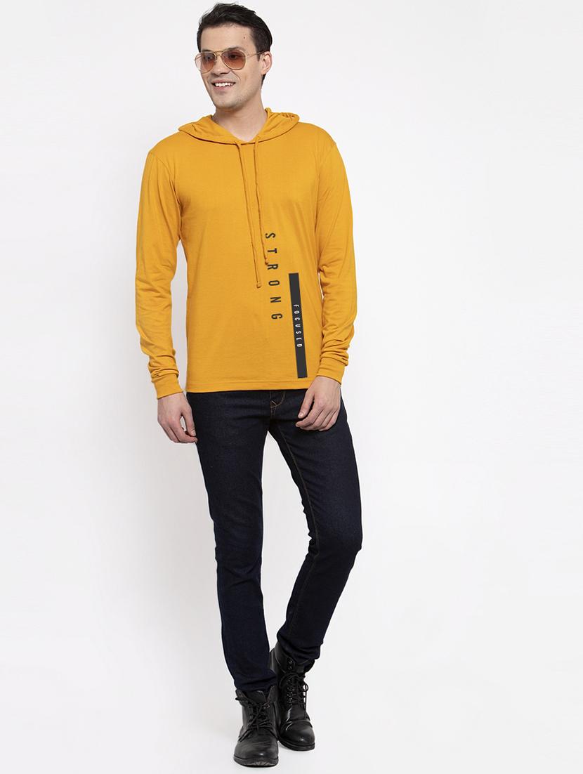 mustard front print t-shirt - 17263813 - Zoom Image - 4