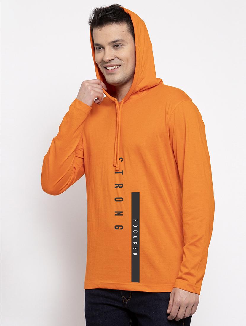 orange front print t-shirt - 17263851 - Zoom Image - 2
