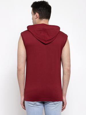 maroon chest print t-shirt - 17263867 - Standard Image - 3