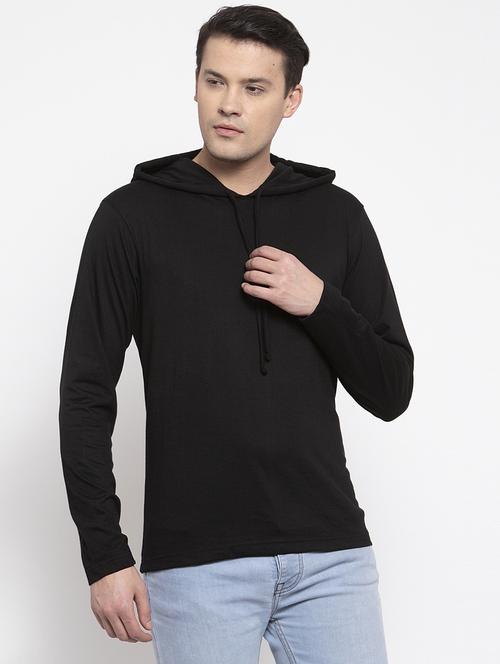 black solid t-shirt - 17263971 - Standard Image - 1