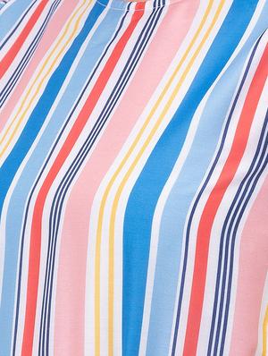 tie front striped a-line dress - 17264061 - Standard Image - 5
